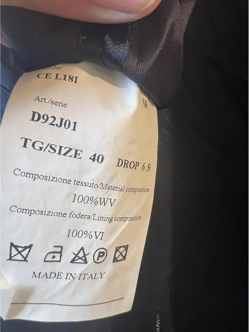 Reda 1865 Milano Italian Wool Sport Coal Blazer 40R Gray Birdseye Made in Italy